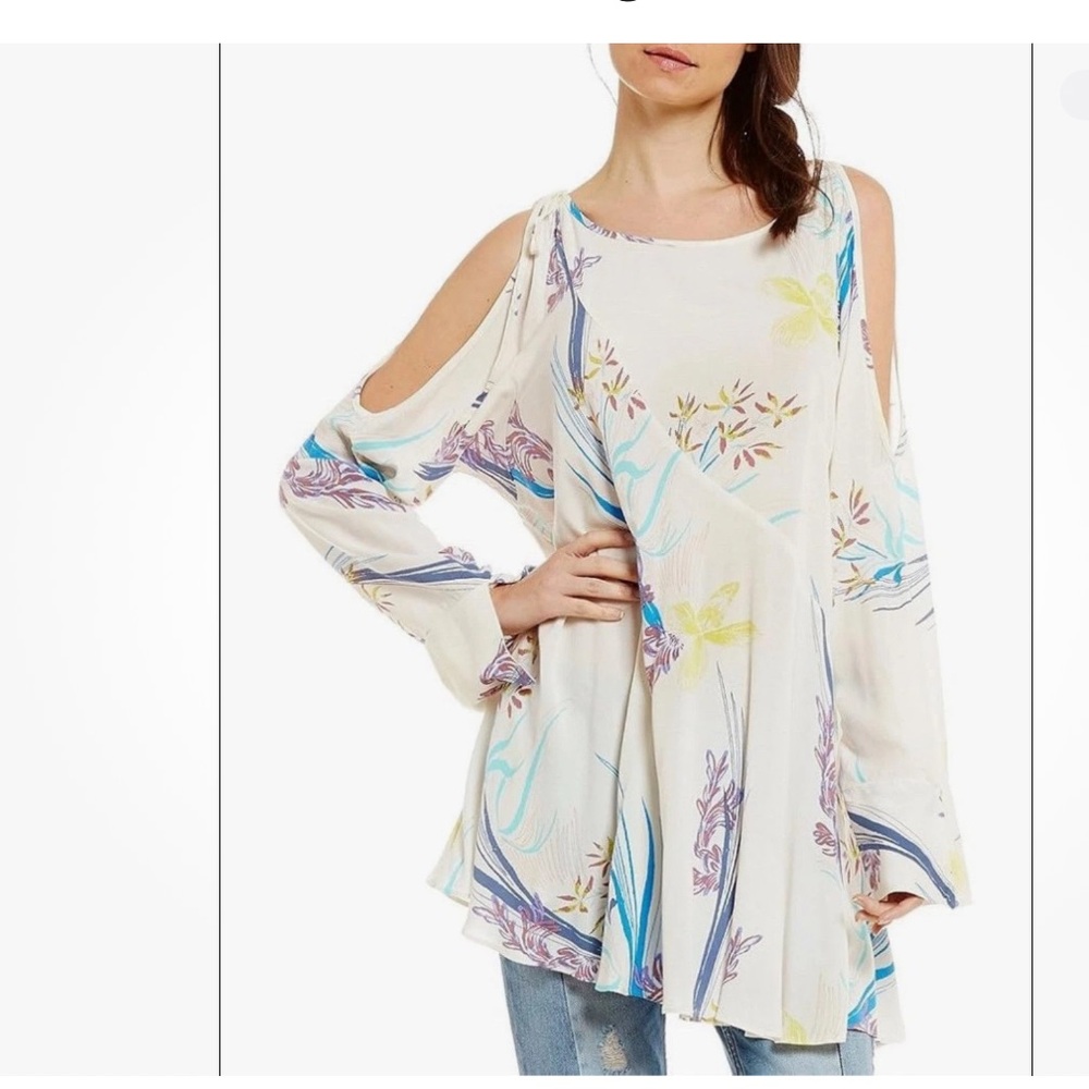 Free People Clear Skies cold shoulder tunic Size M - NWT - Picture 2 of 12
